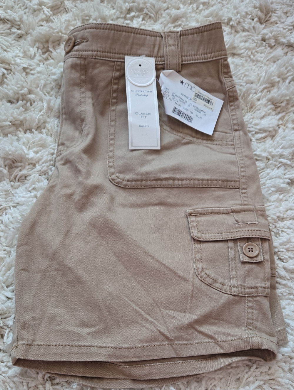 Charter Club Tan Cargo Shorts